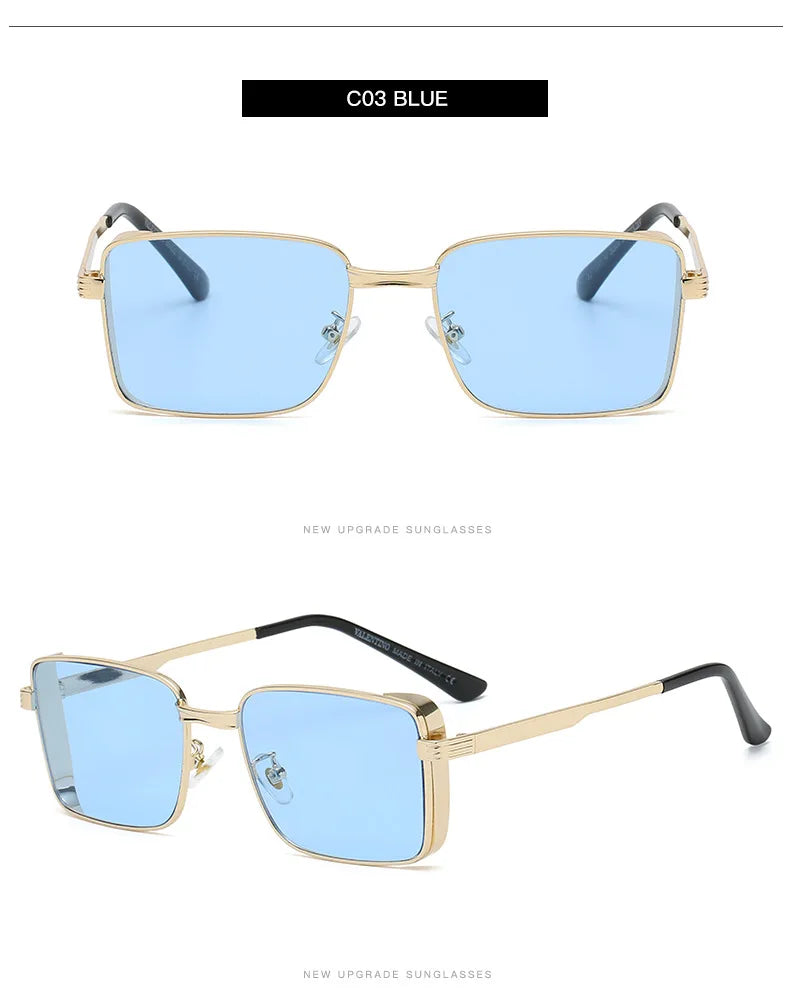 Vintage Women Square Metal Sunglasses