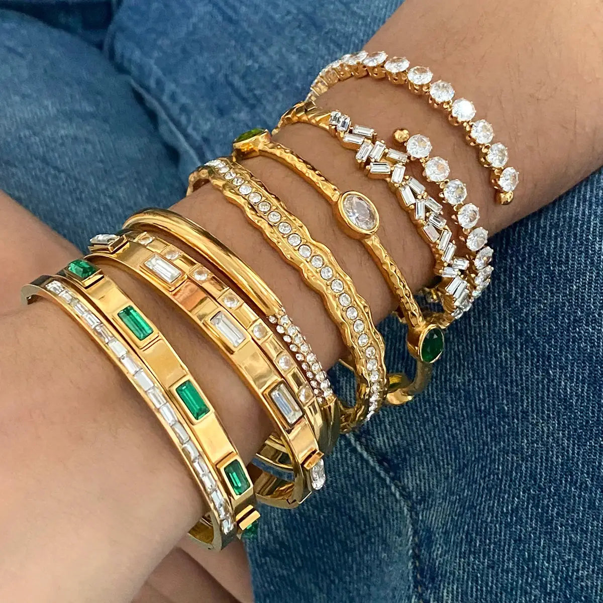 Zircon Bracelet Adjustable Stackable