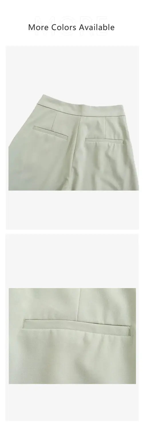 Women’s Suit Coat Curled Hem Straight Leg Trouser Set