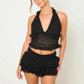 Women 2 Piece Lace Outfit
