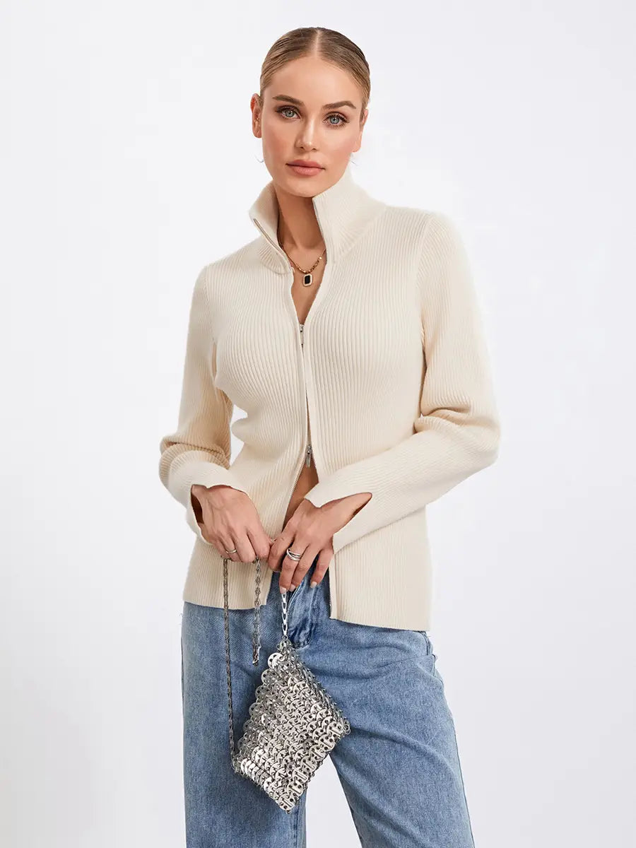 Women Zip Up Sweater