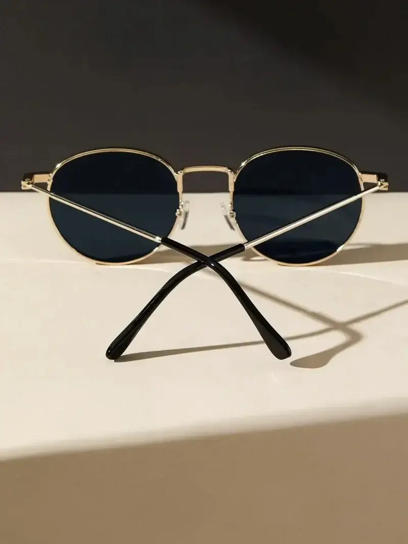 Metal Round Frame Vintage Casual Sunglasses