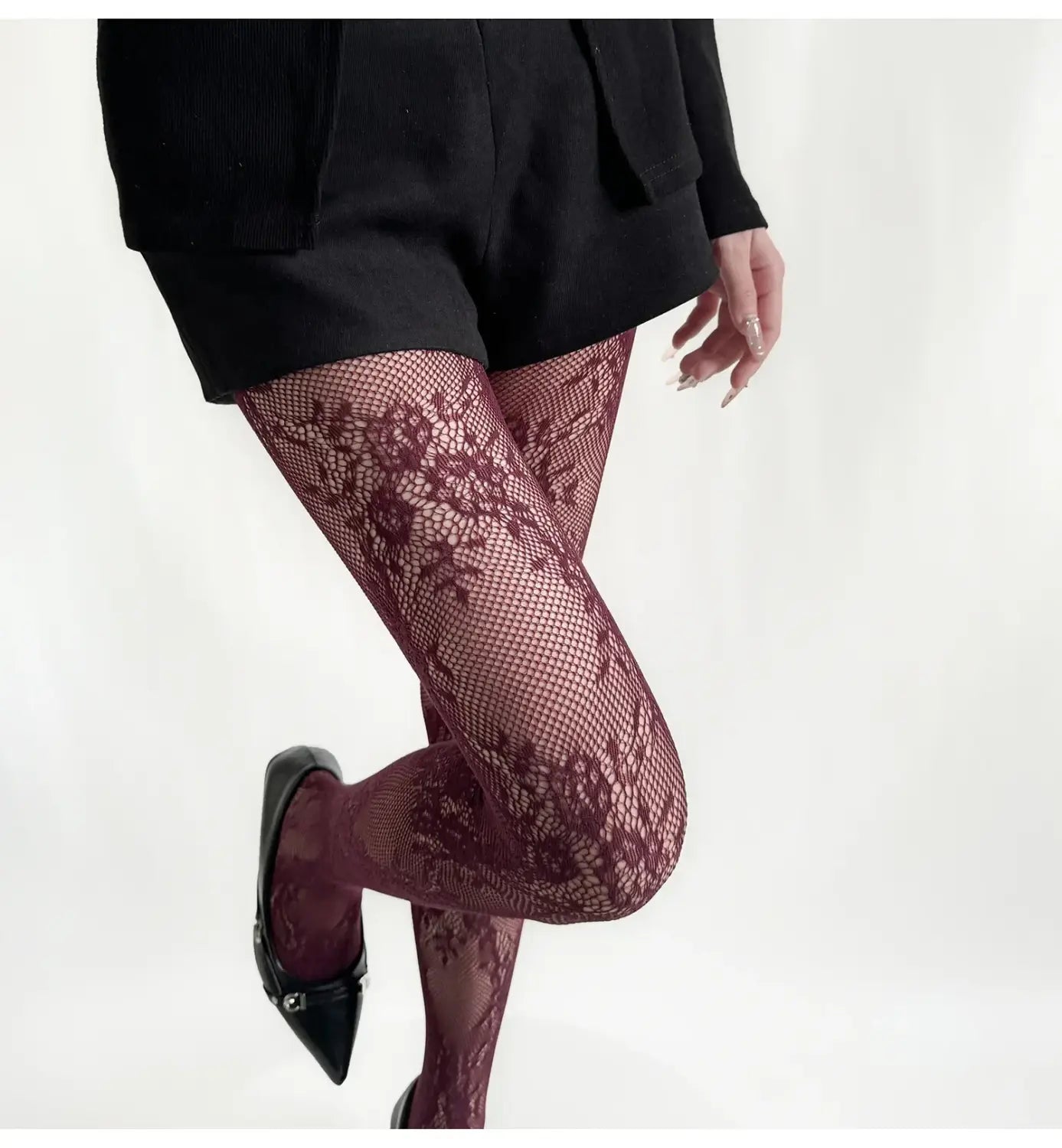 Tights Women Lace Floral Thigh High Stockings Pantyhose