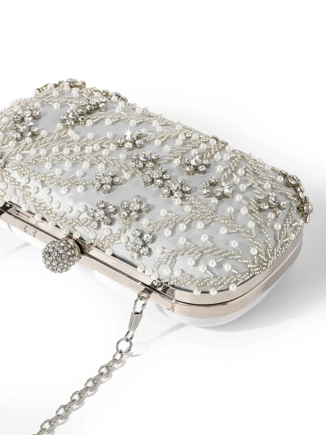 Diamond-studded Rhinestones Beaded Flower Pattern Bag