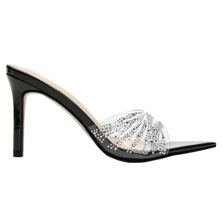 Women’s Mules Rhinestone High Heel