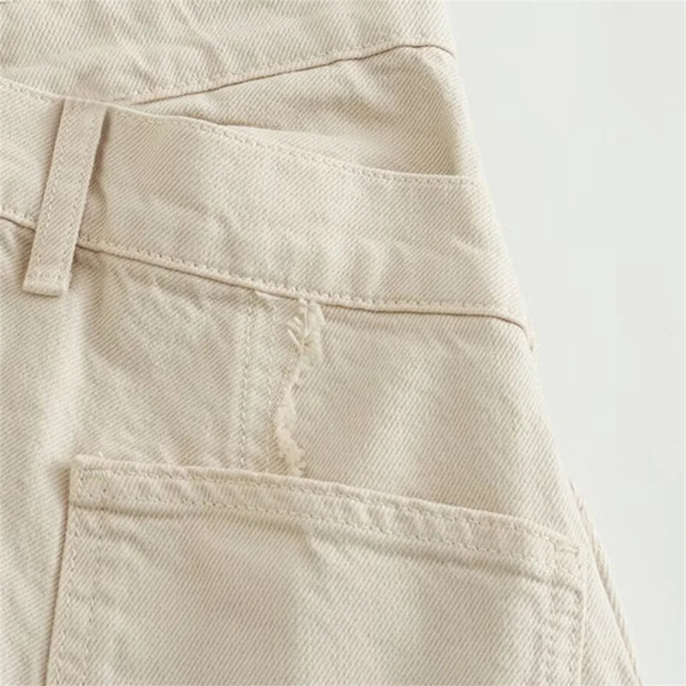 Women’s Temperament Asymmetric Ragged Edge Tight Top High Waist Solid Color Skirt Set