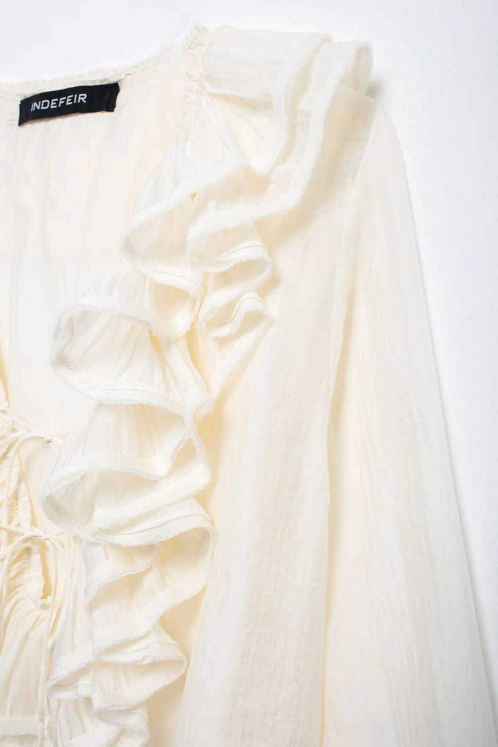 Elegant Women’s Tierred Ruffles Blouses V-Neck Long Sleeve Loose Shirt