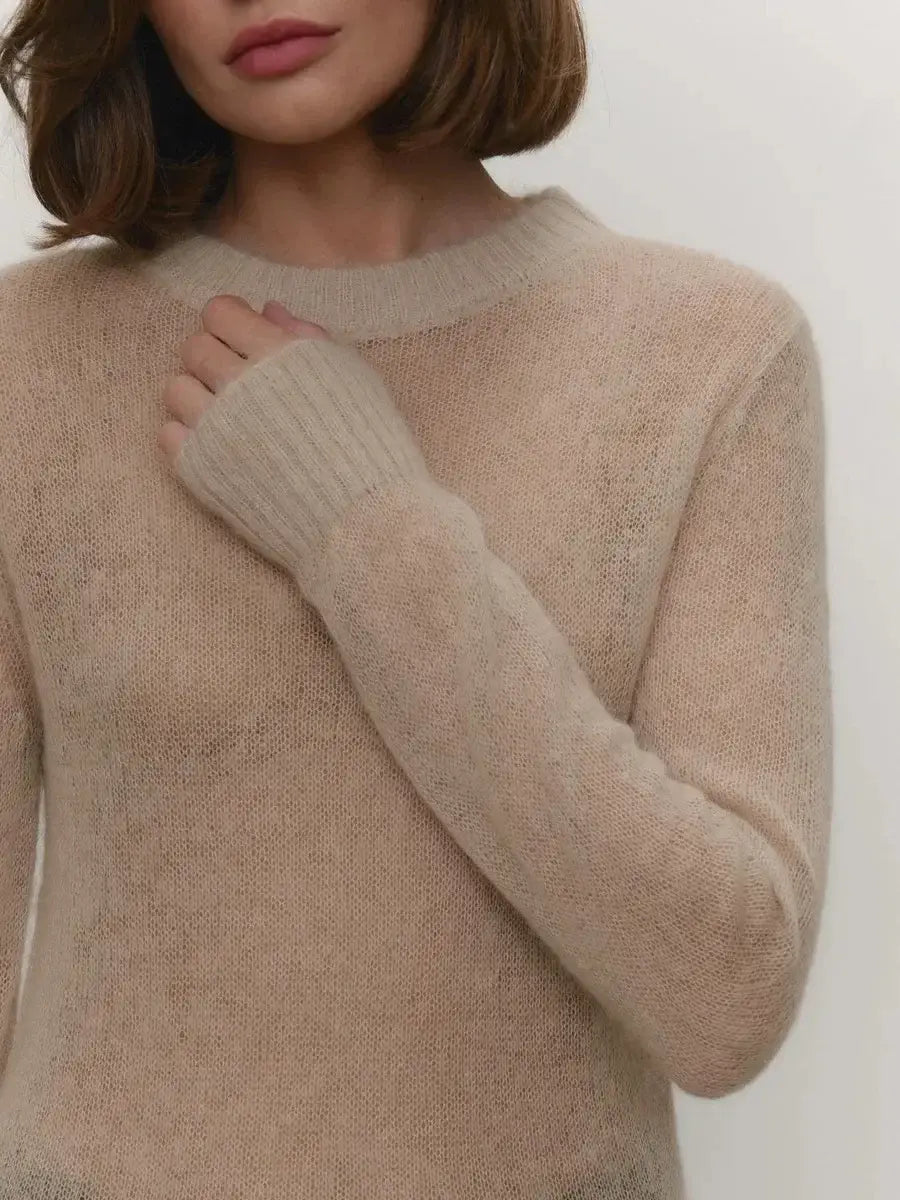 Women’s O-neck Elegant Slim Fit Sweater