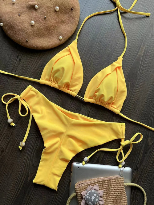 Triangle Bathing Suit for Women Brazilian Bikinis Halter - Norellé
