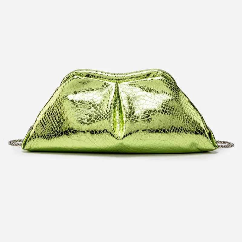 Women Serpentine Pattern Wedding Evening Clutch Bag