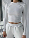 O Neck Long Sleeve Shirt Women