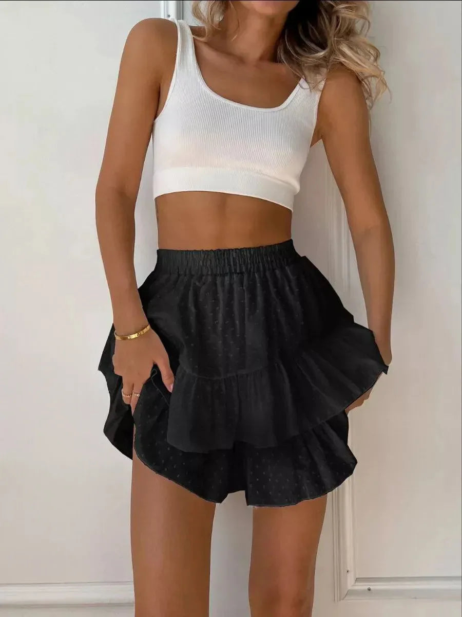 Casual Ruffled Shorts For Women