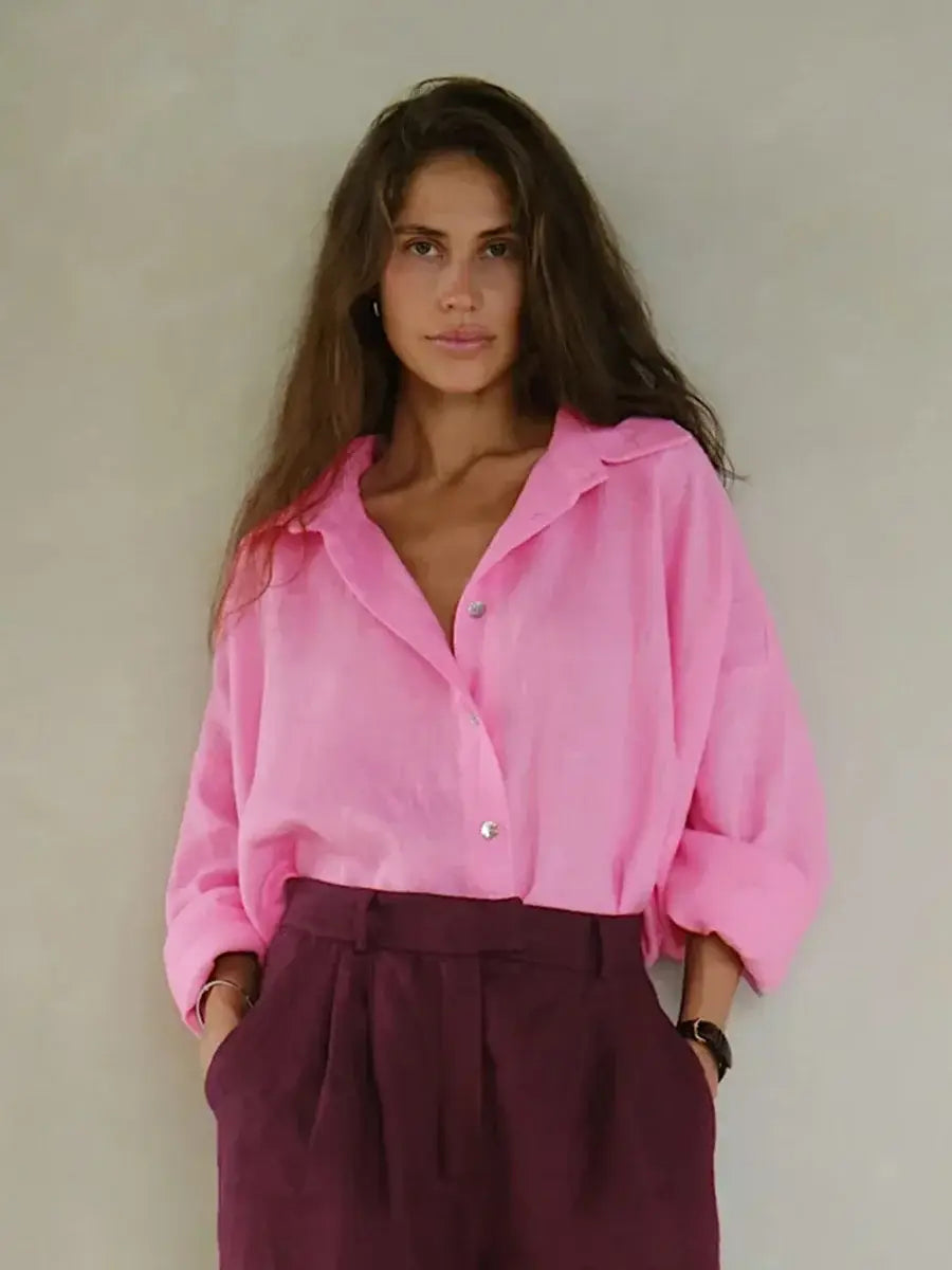 100% Cotton Versatile Lazy Casual Shirt Women’s