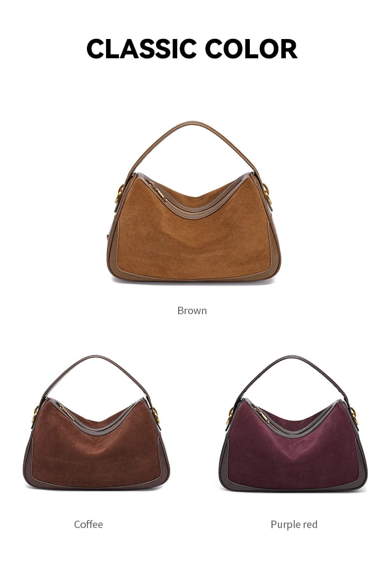 Women’s Suede Genuine Leather Crossbody Bag