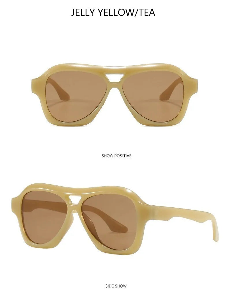 Retro Double Beam Sunglasses Women