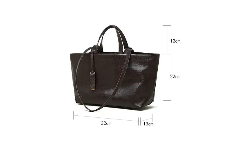Women Shoulder Bag Leather Large Capacity Square Fashion Tote
