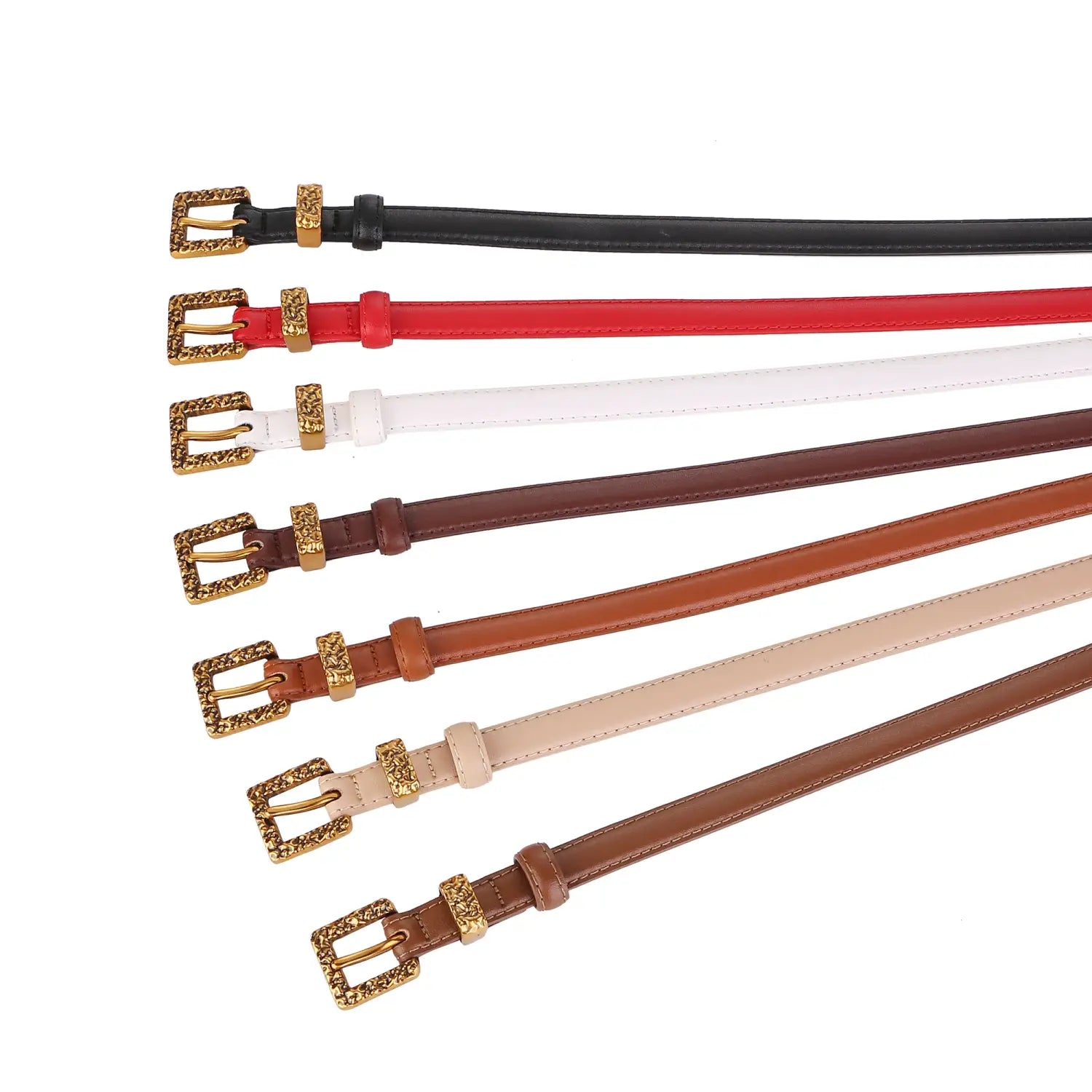 Retro Gold Women Belt Genuine Leather