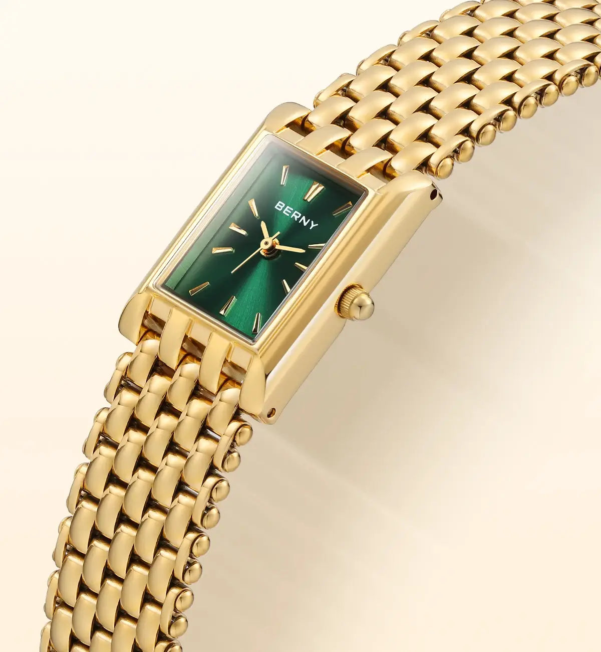 Gold Watch Exquisite Square Casual Women Stainless Steel