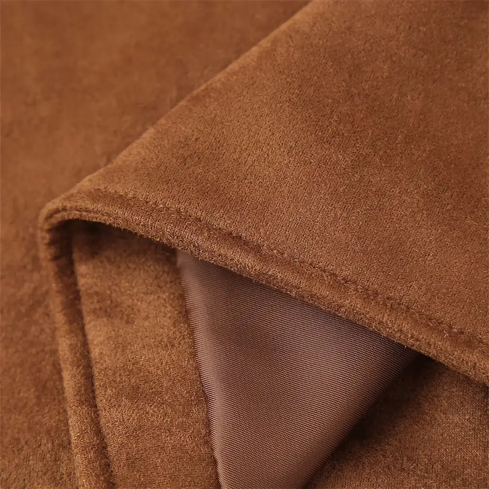 Women’s Button Decoration Suede Jacket Coat