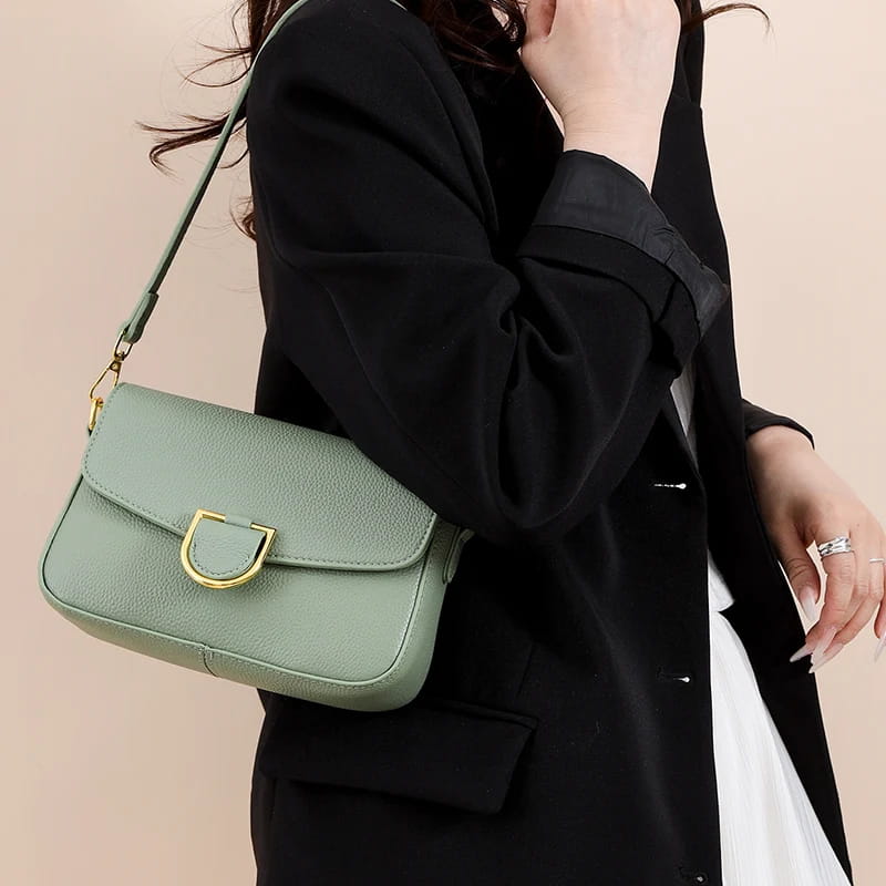 Women Real Cow Leather Handbag Crossbody Bag