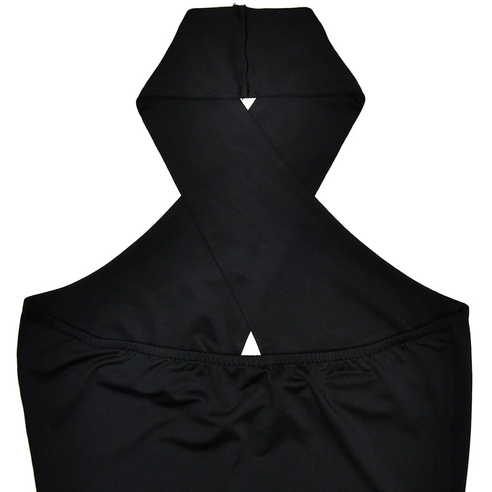 Backless Metal Ring Halter Women Top