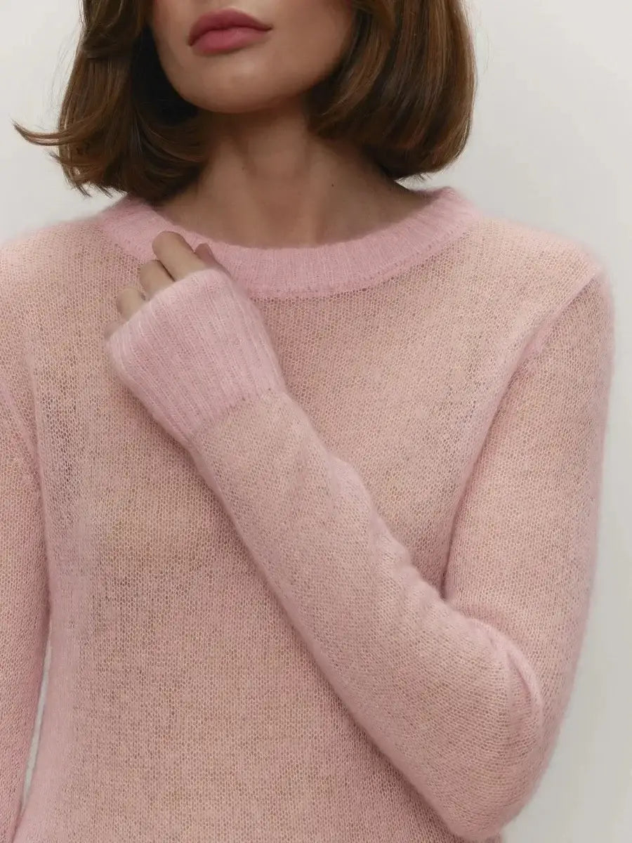 Women’s O-neck Elegant Slim Fit Sweater