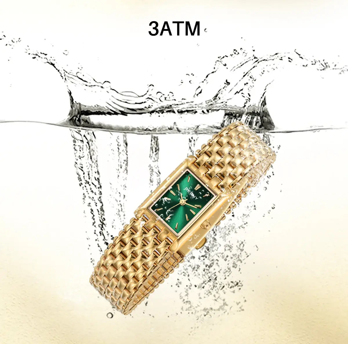 Gold Watch Exquisite Square Casual Women Stainless Steel