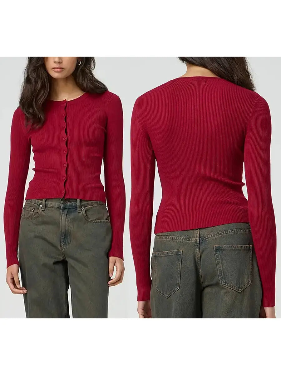 Women’s Ribbed Cardigan Top