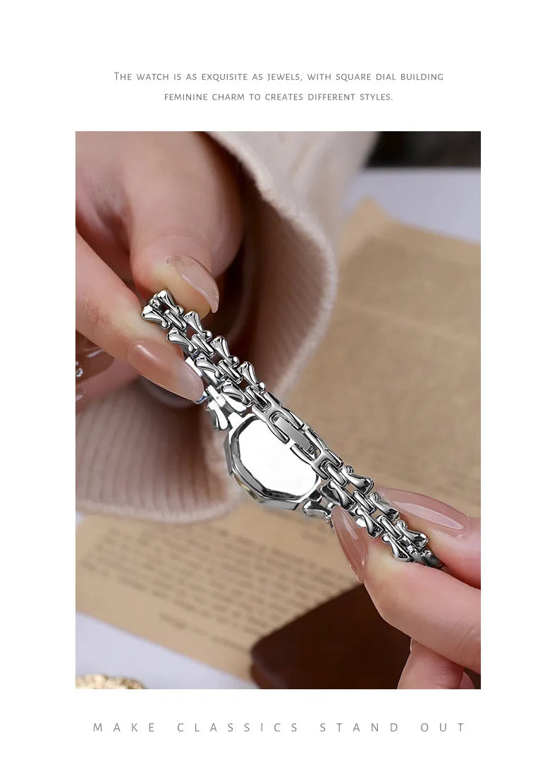 Retro Metal Bracelets high-end Waterproof Women Fashion Quartz Wristwatches