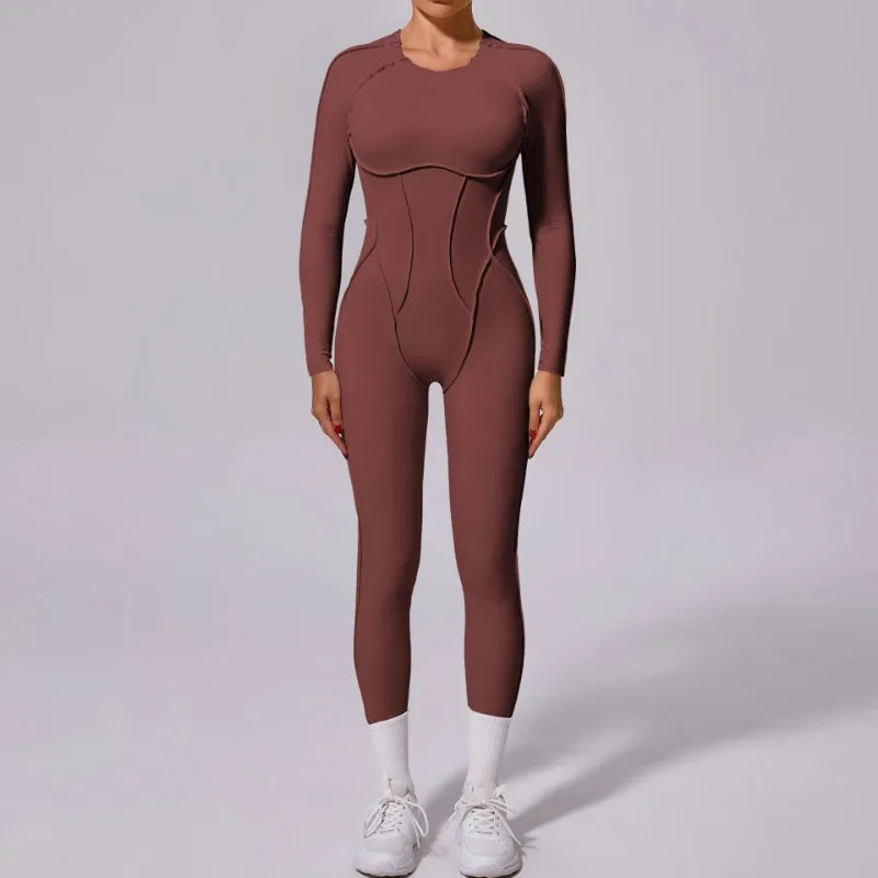 Seamless Yoga Jumpsuits Hip-lifting One-Piece Tight Hollow-out Beauty Back Workout Clothes for Women