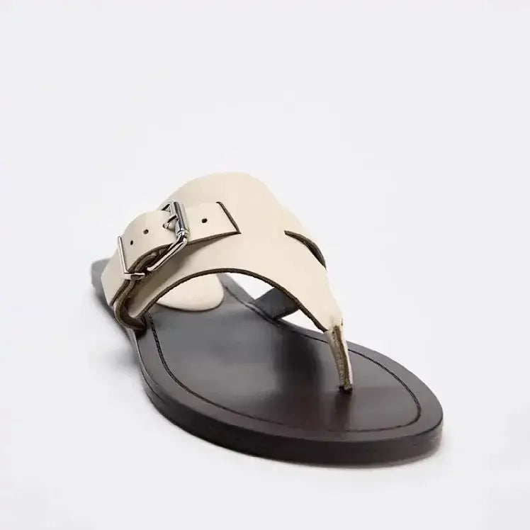 White Women Shoes Flip Flops