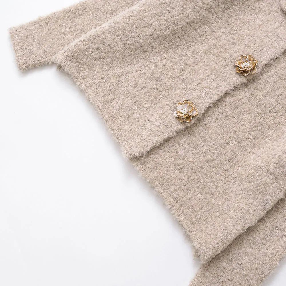 Women’s Floral Button Knit Cardigan Sweater