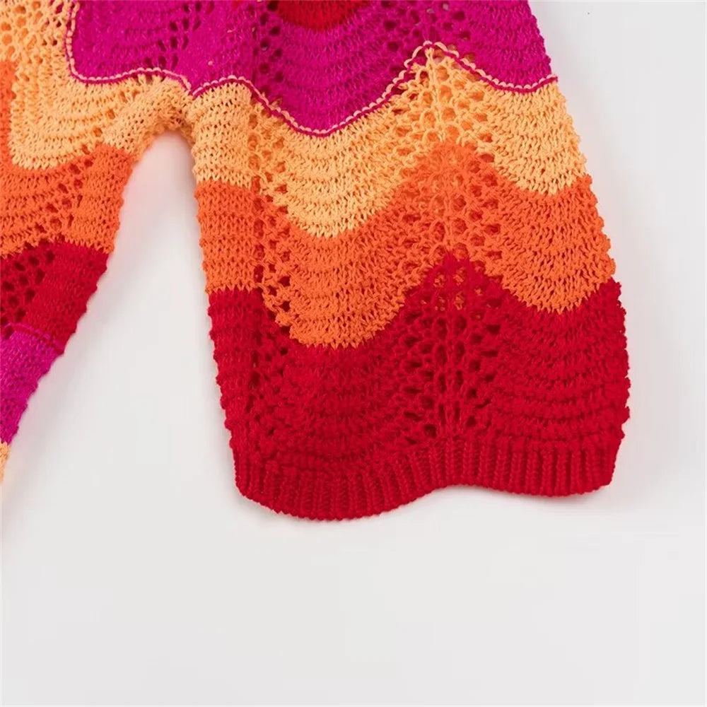 Women’s Western Style Knitted Top Half Skirt Set