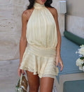Ruffle Halter Mini Dress - Norellé
