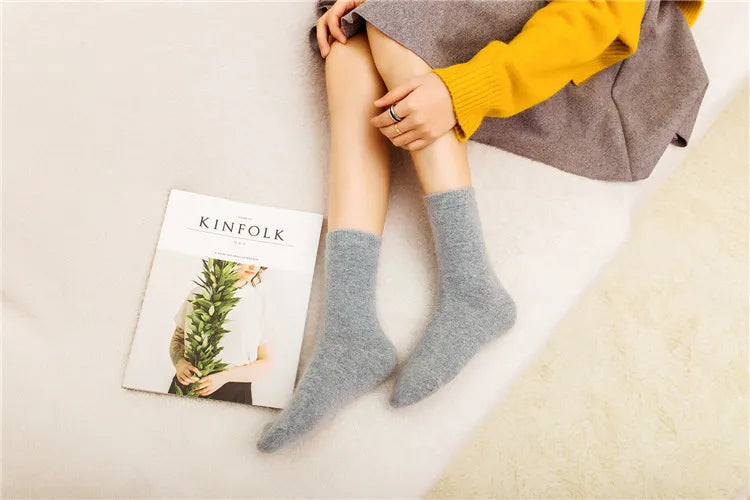 Pure Color Warm Winter Socks