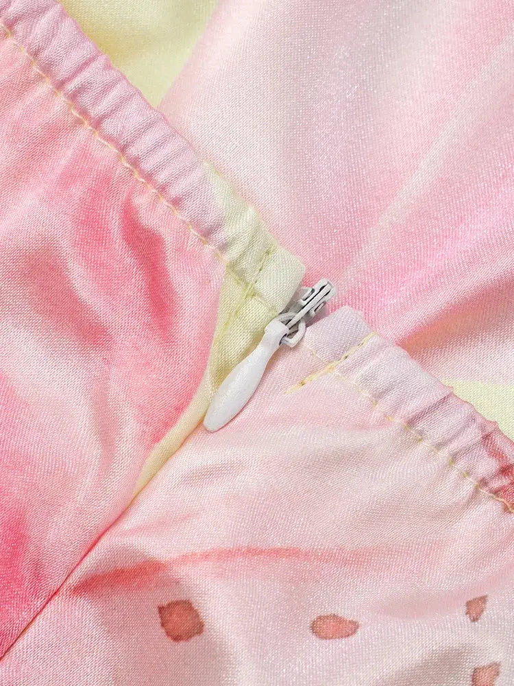 Halter Contrast Print Dress For Women