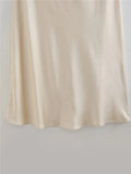 Flower Halter Dress Woman Off Shoulder Satin Long Dress Women - Norellé