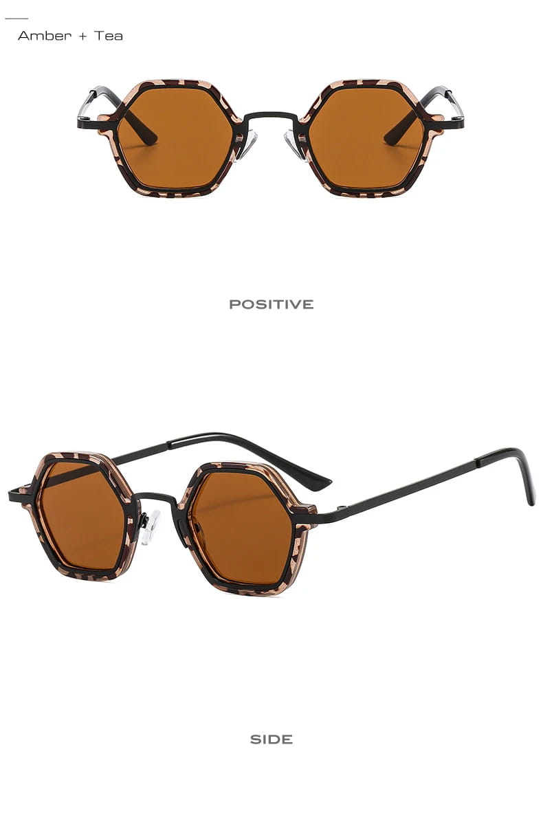 Retro Polygon Square Sunglasses Women