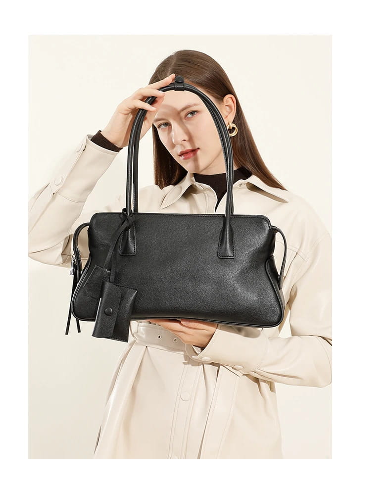 3 Layers Genuine Leather Large Underarm Shoulder Bags For Women