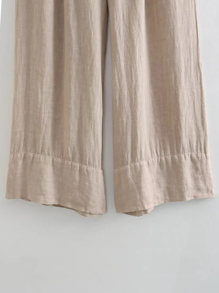 Women Linen Pants Set