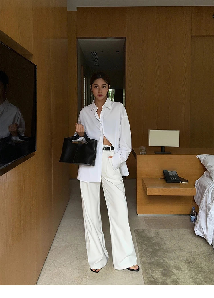 High-waisted Wide-leg Suit Pants Women’s