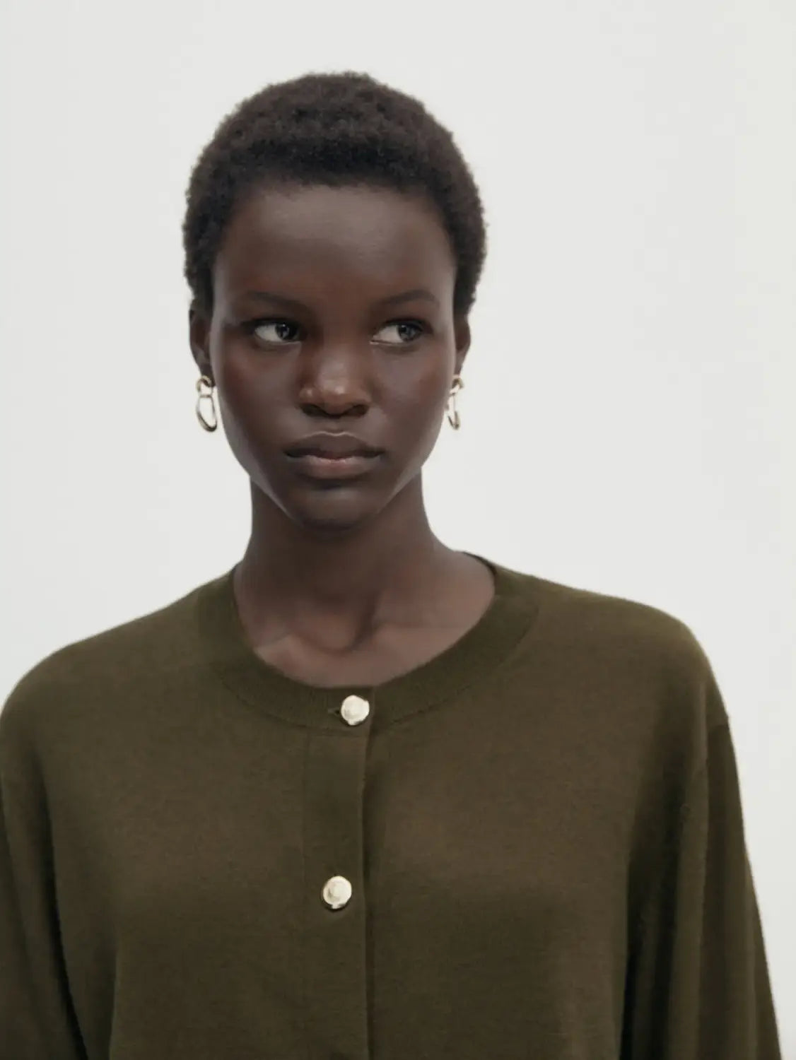 Women’s Casual Little Gold Buckle Knit Cardigan