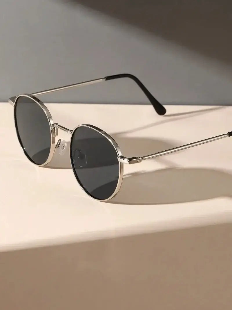 Metal Round Frame Vintage Casual Sunglasses