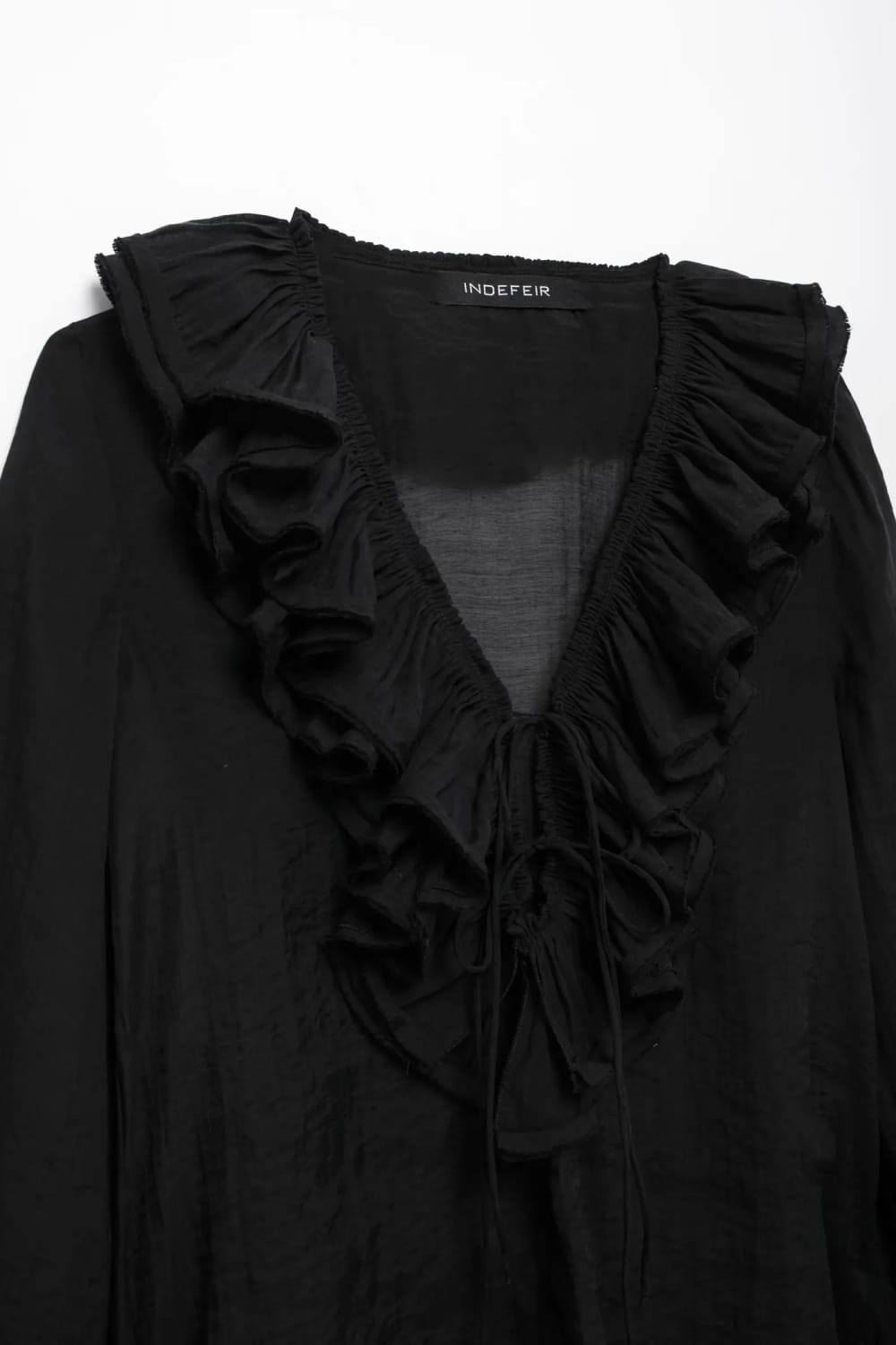 Elegant Women’s Tierred Ruffles Blouses V-Neck Long Sleeve Loose Shirt