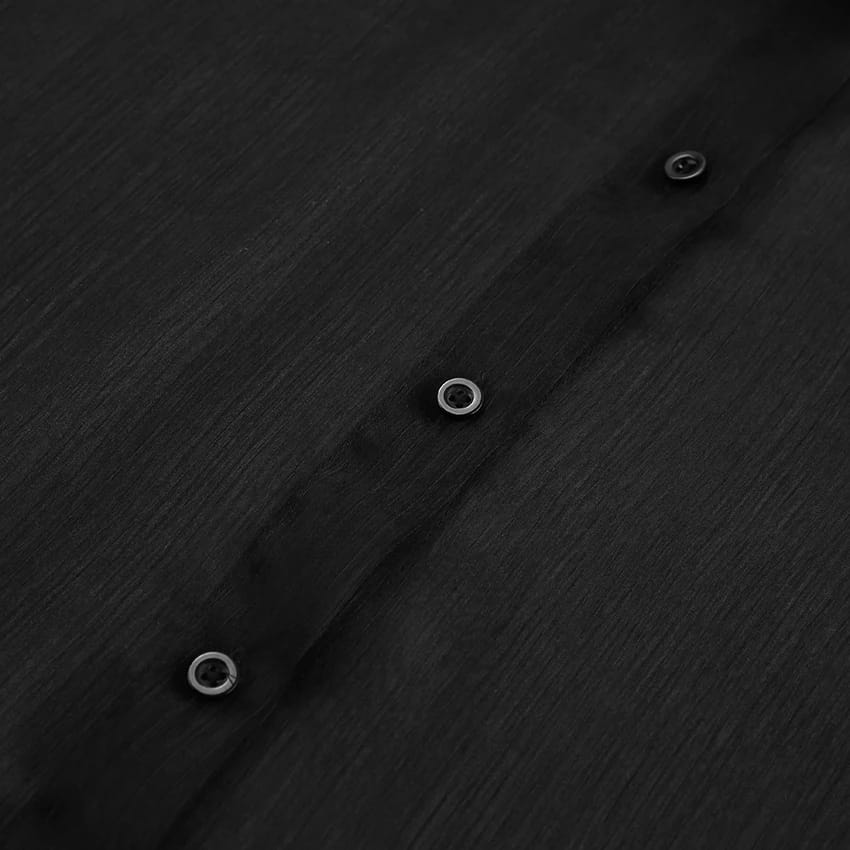 Loose Solid Color Black Shirts