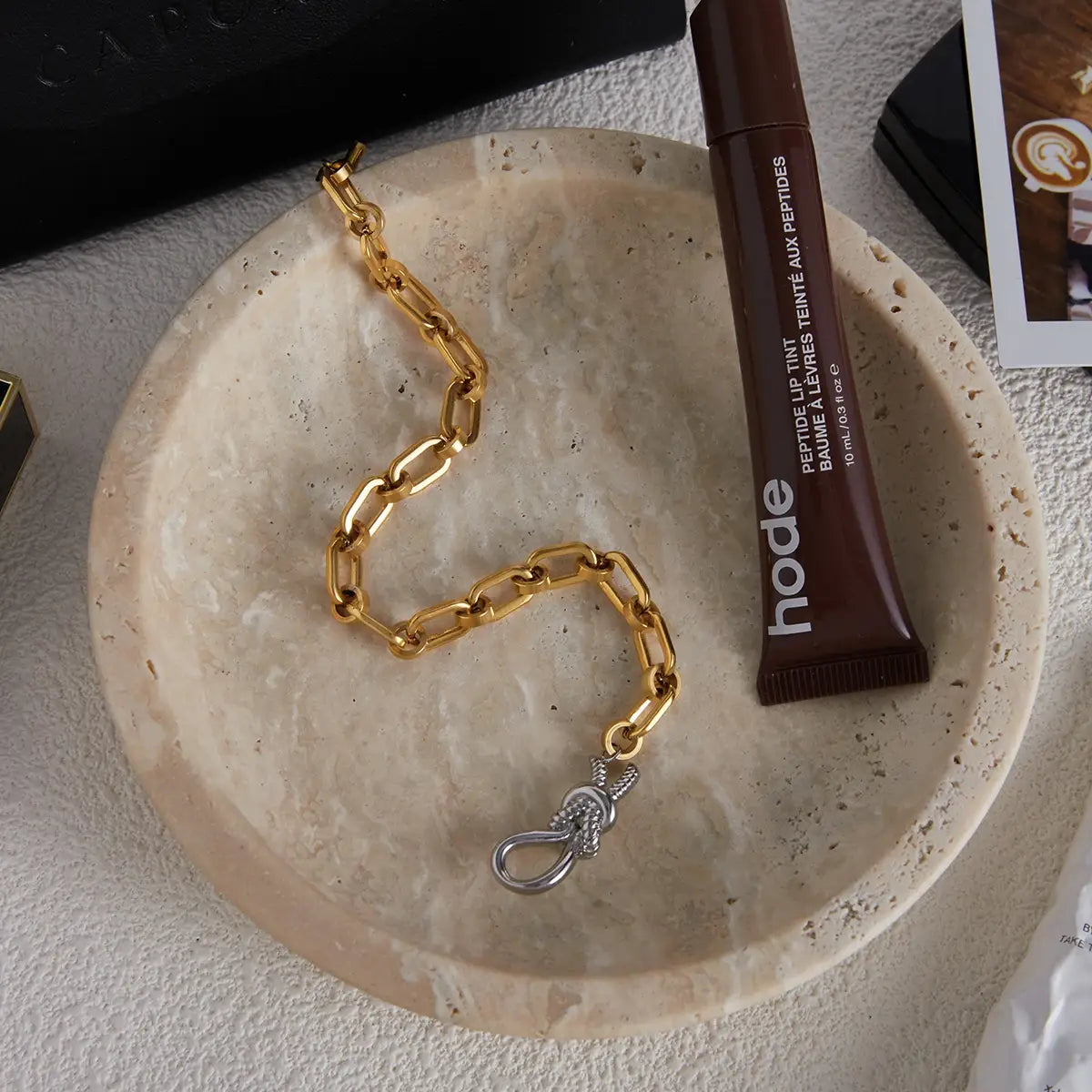 Stainless Steel Double Color Knot Bracelet