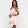 Halter Contrast Print Dress For Women - Norellé