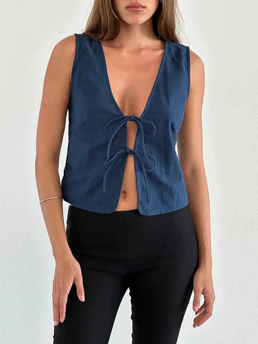 Retro Strappy Tank Top Women