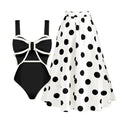 Ruffle Bikini Set Printed Women Swimwear Skirt - Norellé