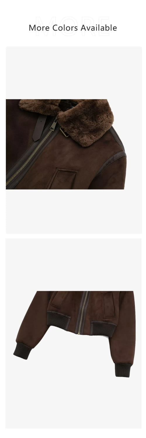 Women’s Casual Standing Neck Contrast Strap Decoration Loose Double sided Jacket Coat